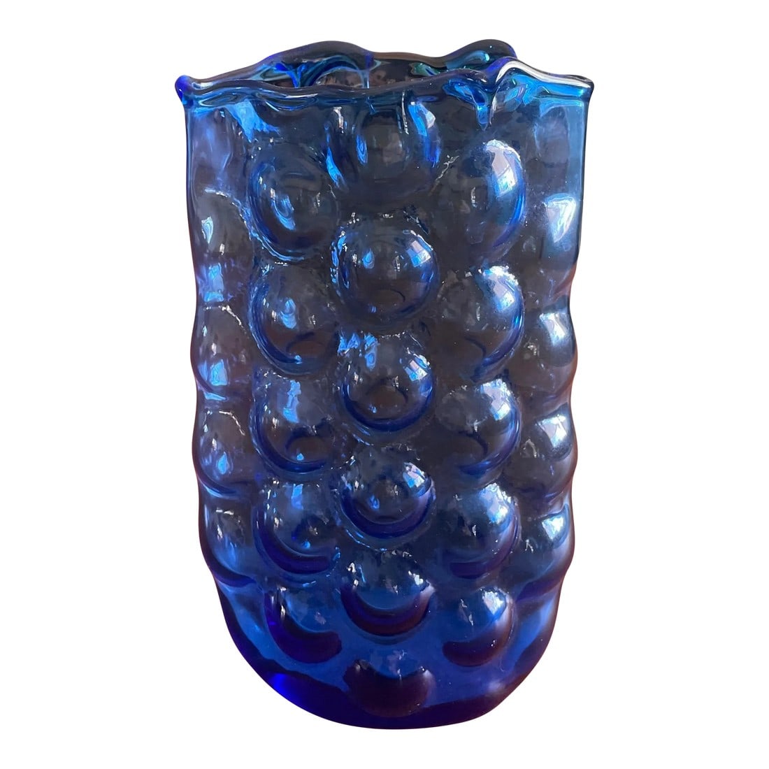 Mid Century Cobalt Blue Blenko Vase (1 of 9)