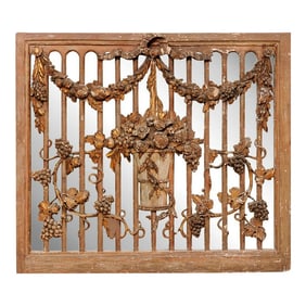 French 19th Century Panel with Mirror Background