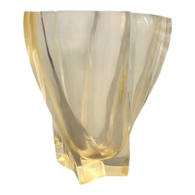 1970's Lucite Vase or Wastebasket