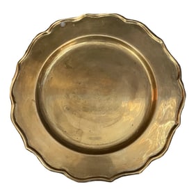 1970s Minimalist Brass Plate