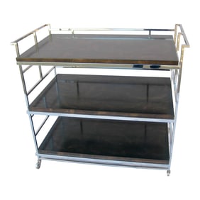 1980s Mid-Century Modern Serving or Bar Cart