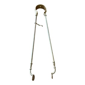 Antique 1900s Brass Fireplace Wood Coal Tongs