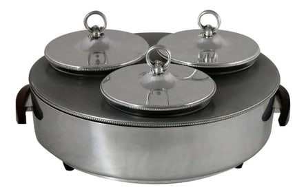 Buenilum Triple Buffet Food Warmer and Server Electric Mid Century Modern