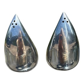 Vintage Danish Modern Teardrop Salt and Pepper Shakers - a Pair