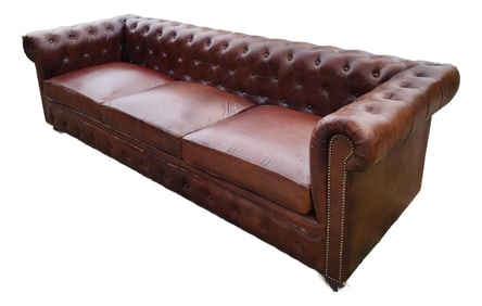 Brown Chesterfield Style Sofa