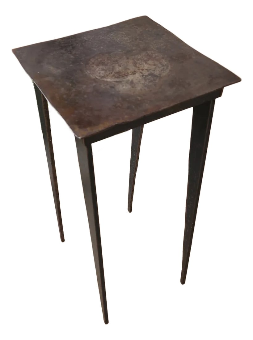 Small Jon Sarriugarte Brutalist Iron Table (1 of 11)