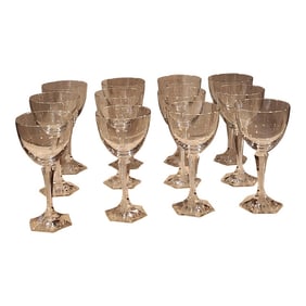 Twelve Baccarat Opera Wine Glasses