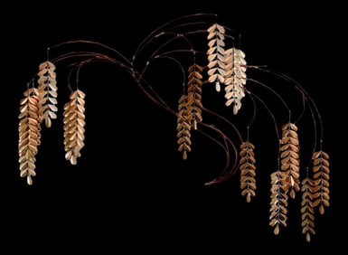 Vintage Curtis Jere Tree of Life Brass Wall Sculpture