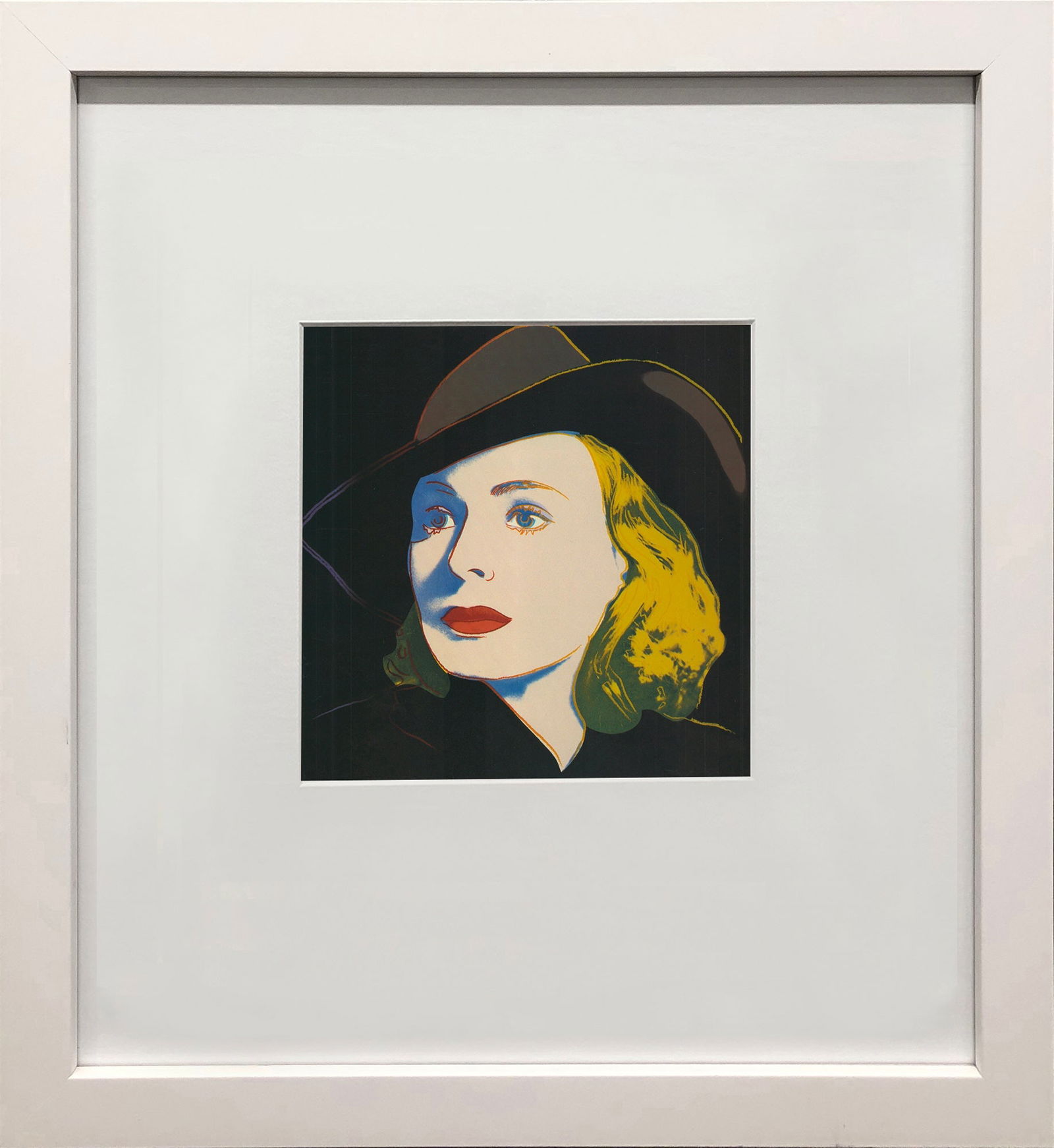 Andy Warhol - Portrait of Ingrid Bergman with Hat - 1983 Offset Lithograph 8" x 8": Title: Andy Warhol - Portrait of Ingrid Bergman with Hat - 1983 Offset Lithograph 8" x 8" Artist: Andy Warhol Title: Portrait of Ingrid Bergman with Hat Description: Portrait of Ingrid Bergman with Ha