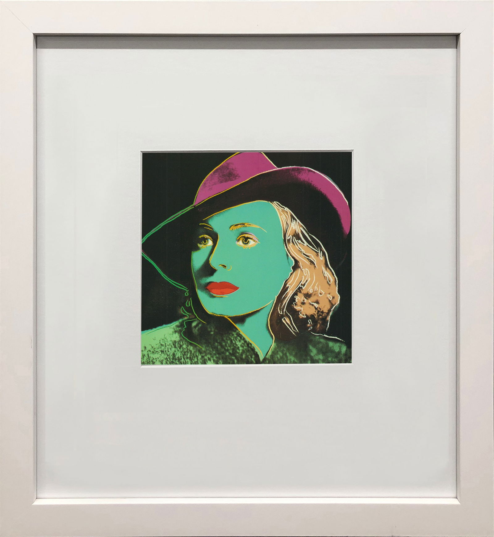 Andy Warhol - Portrait of Ingrid Bergman with Hat - 1983 Offset Lithograph 8" x 8": Title: Andy Warhol - Portrait of Ingrid Bergman with Hat - 1983 Offset Lithograph 8" x 8" Artist: Andy Warhol Title: Portrait of Ingrid Bergman with Hat Description: Portrait of Ingrid Bergman with Ha