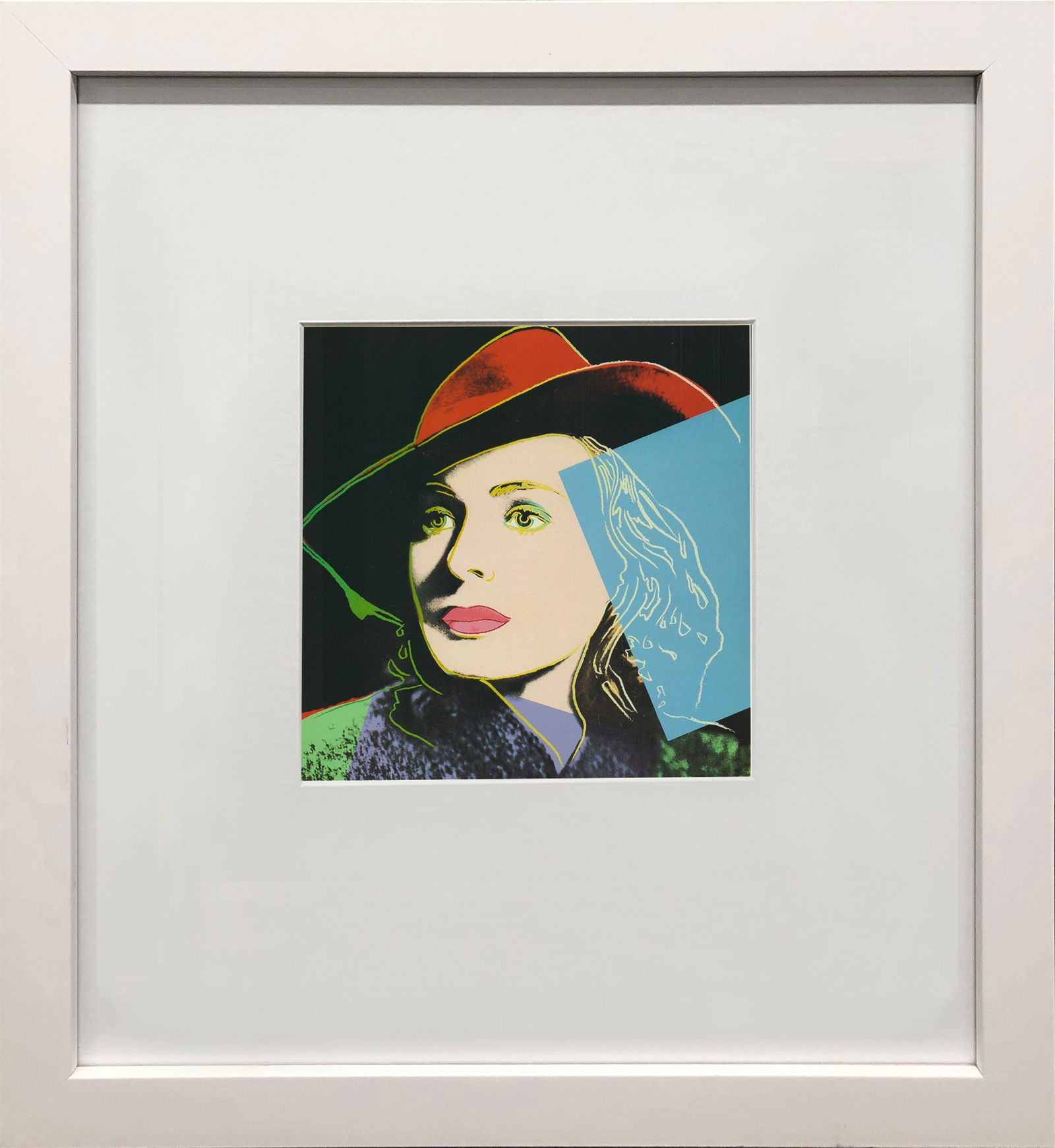 Andy Warhol - Portrait of Ingrid Bergman with Hat - 1983 Offset Lithograph 8" x 8": Title: Andy Warhol - Portrait of Ingrid Bergman with Hat - 1983 Offset Lithograph 8" x 8" Artist: Andy Warhol Title: Portrait of Ingrid Bergman with Hat Description: Portrait of Ingrid Bergman with Ha
