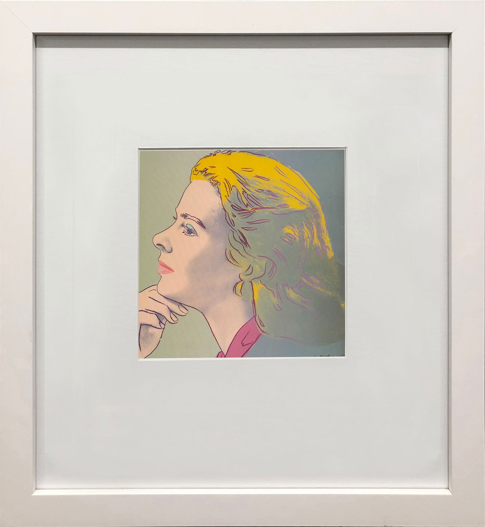 Andy Warhol - Portrait of Ingrid Bergman - 1983 Offset Lithograph 8" x 8": Title: Andy Warhol - Portrait of Ingrid Bergman - 1983 Offset Lithograph 8" x 8" Artist: Andy Warhol Title: Portrait of Ingrid Bergman Description: Portrait of Ingrid Bergman by Andy Warhol, 1983 Unsi