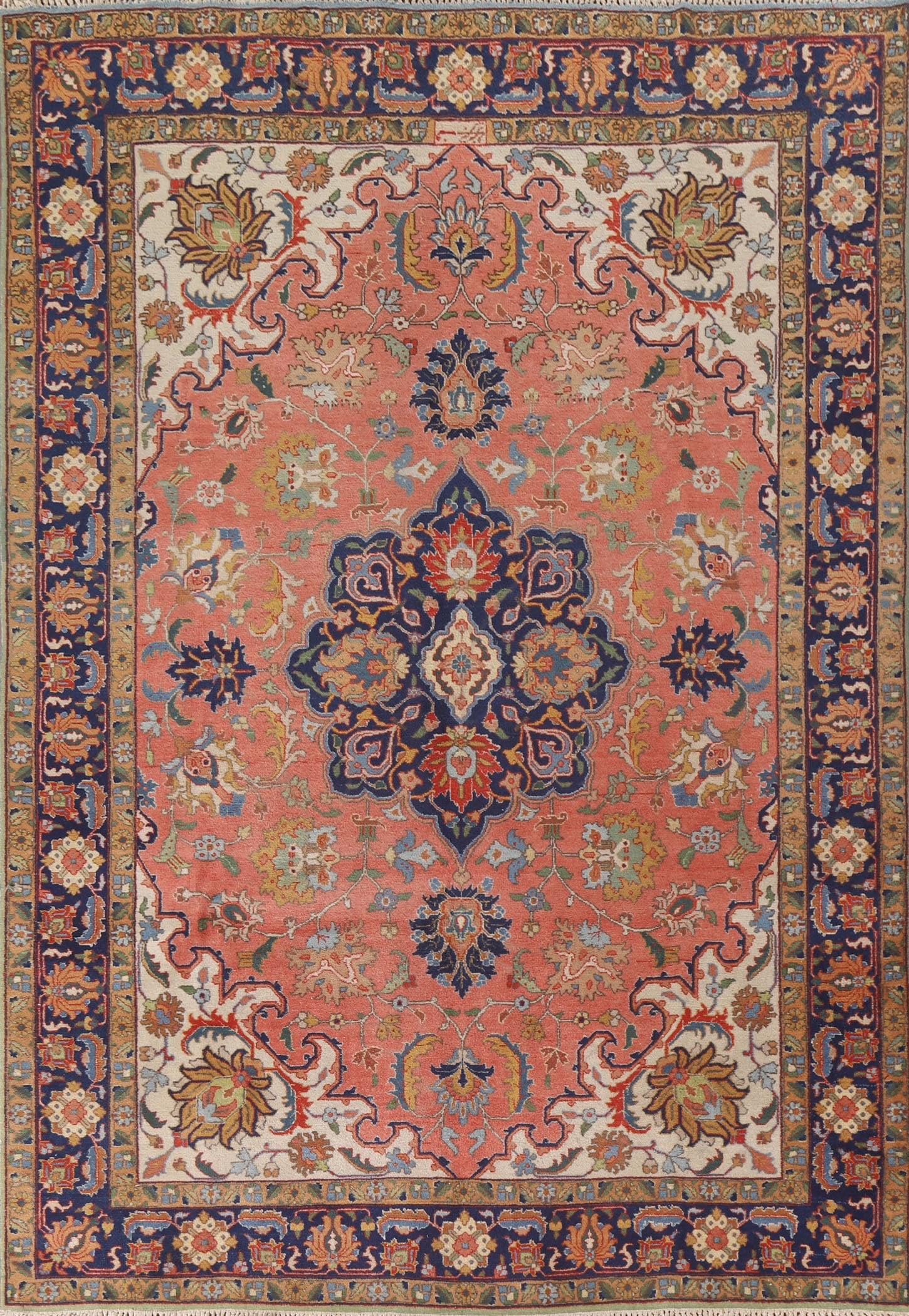 Antique Vegetable Dye Tabriz Persian Area Rug 7x11 (1 of 20)