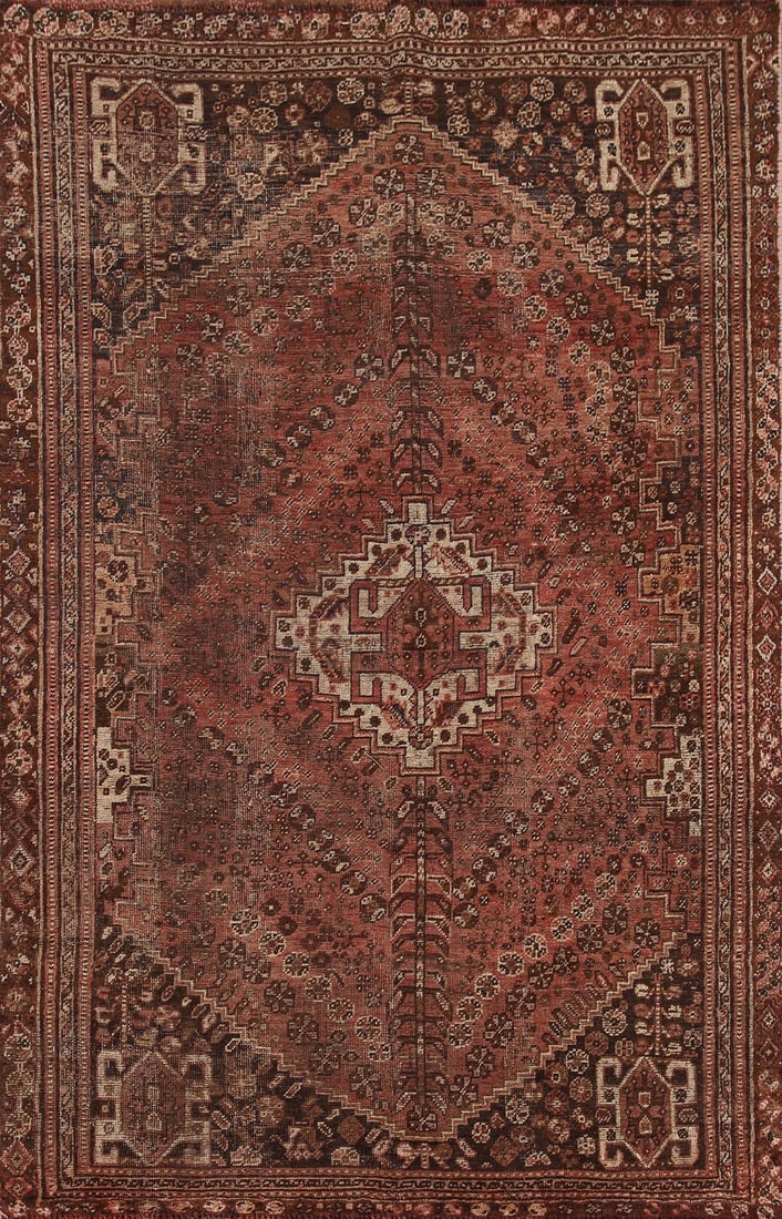 Antique Qashqai Persian Area Rug 5x8 (1 of 20)
