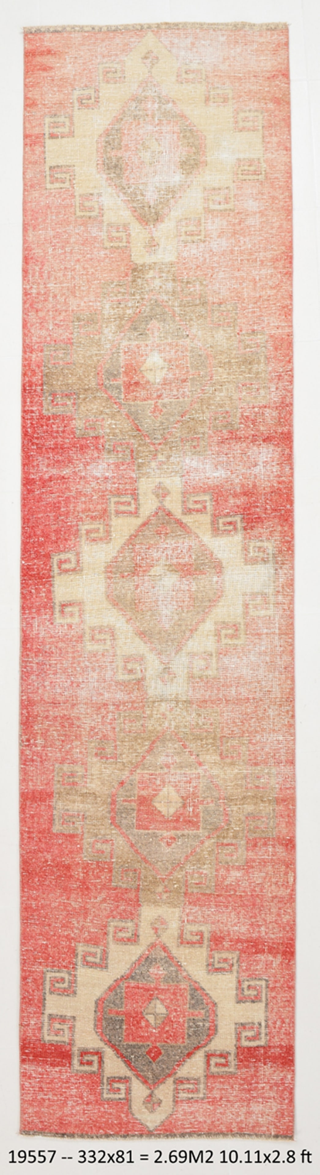 2'7'' x 10'10'' Vintage Wool Runner Rug - 19557 (1 of 20)