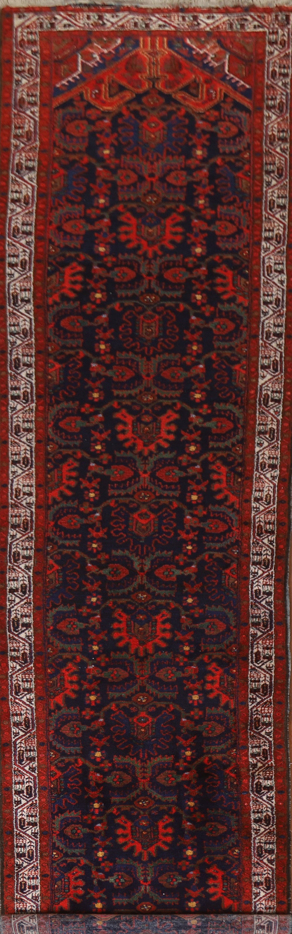 Antique Vegetable Dye Bakhtiari Persian Runner Rug 3x16 (1 of 20)