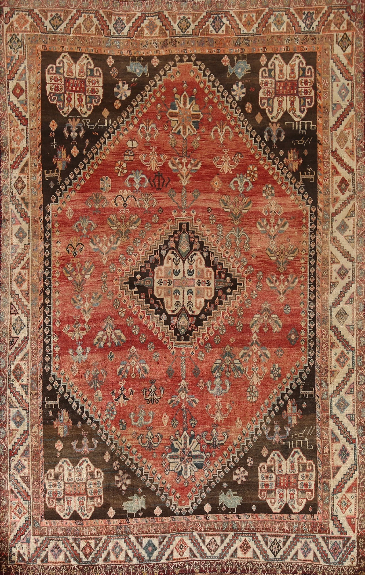 Antique Geometric Shiraz Persian Area Rug 5x8 (1 of 20)