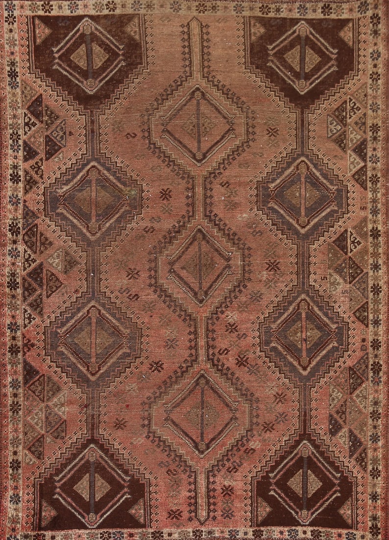 Pre-1900 Antique Qashqai Persian Rug 5x7 (1 of 20)
