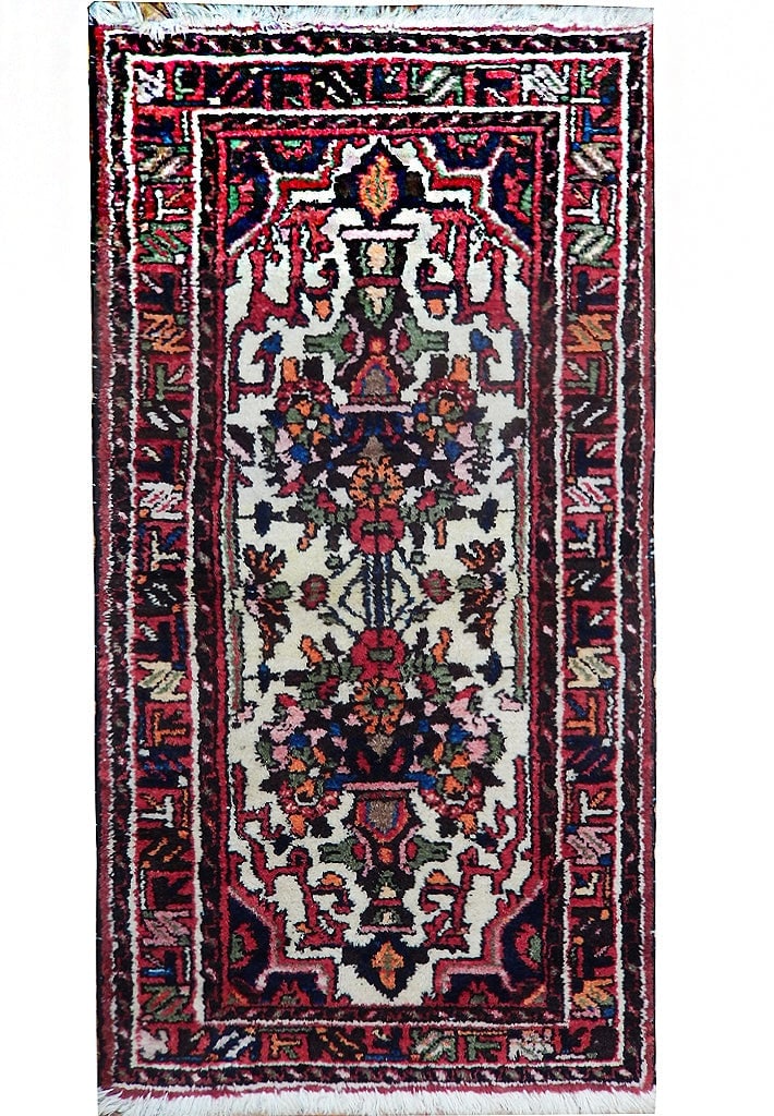 2.3 x 4.4 Hand-Knotted Semi-Antique Persian Hamadan Rug #PIX-23539 (1 of 7)