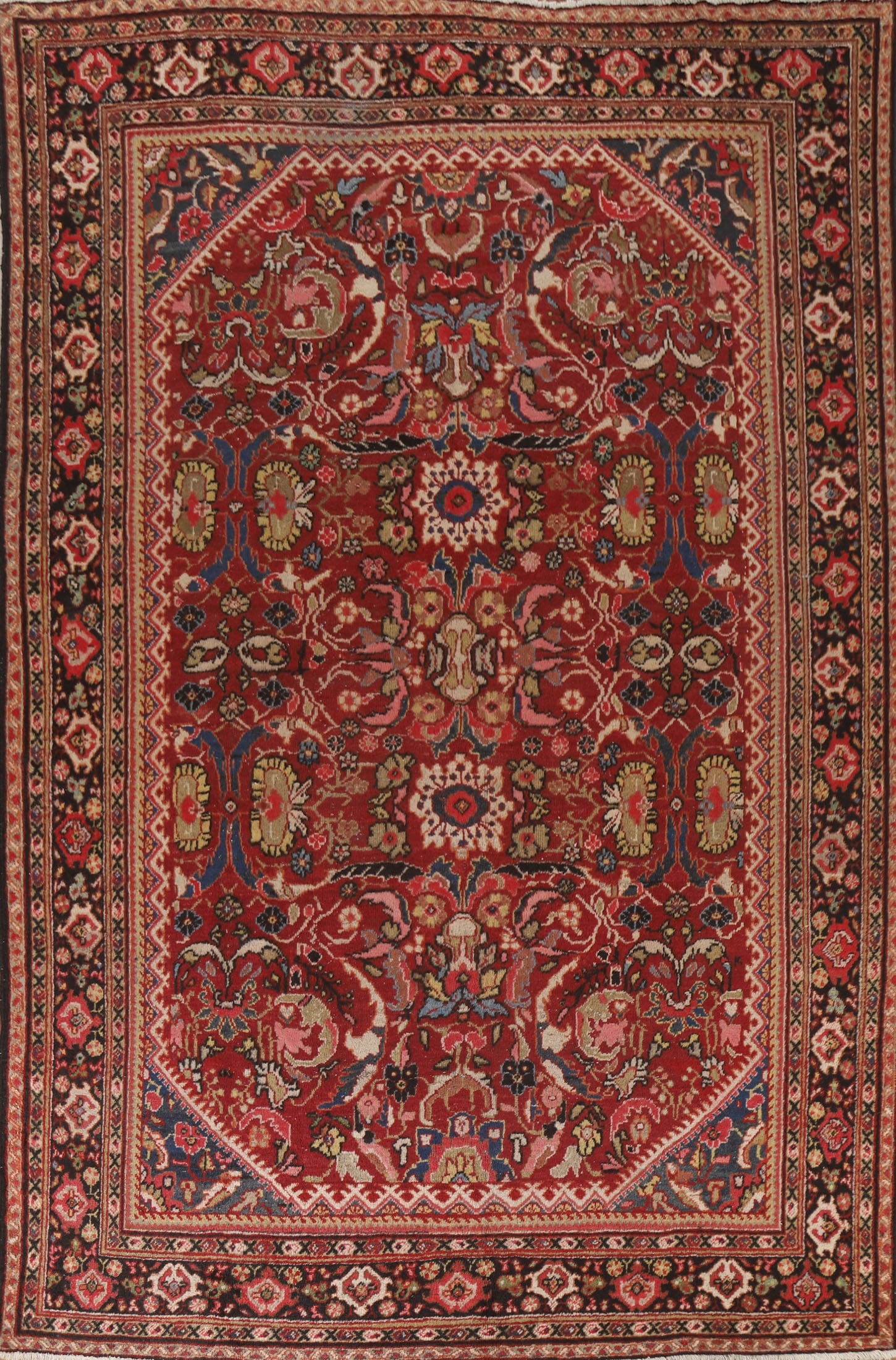 Antique Vegetable Dye Mahal Persian Area Rug 8x12 (1 of 20)