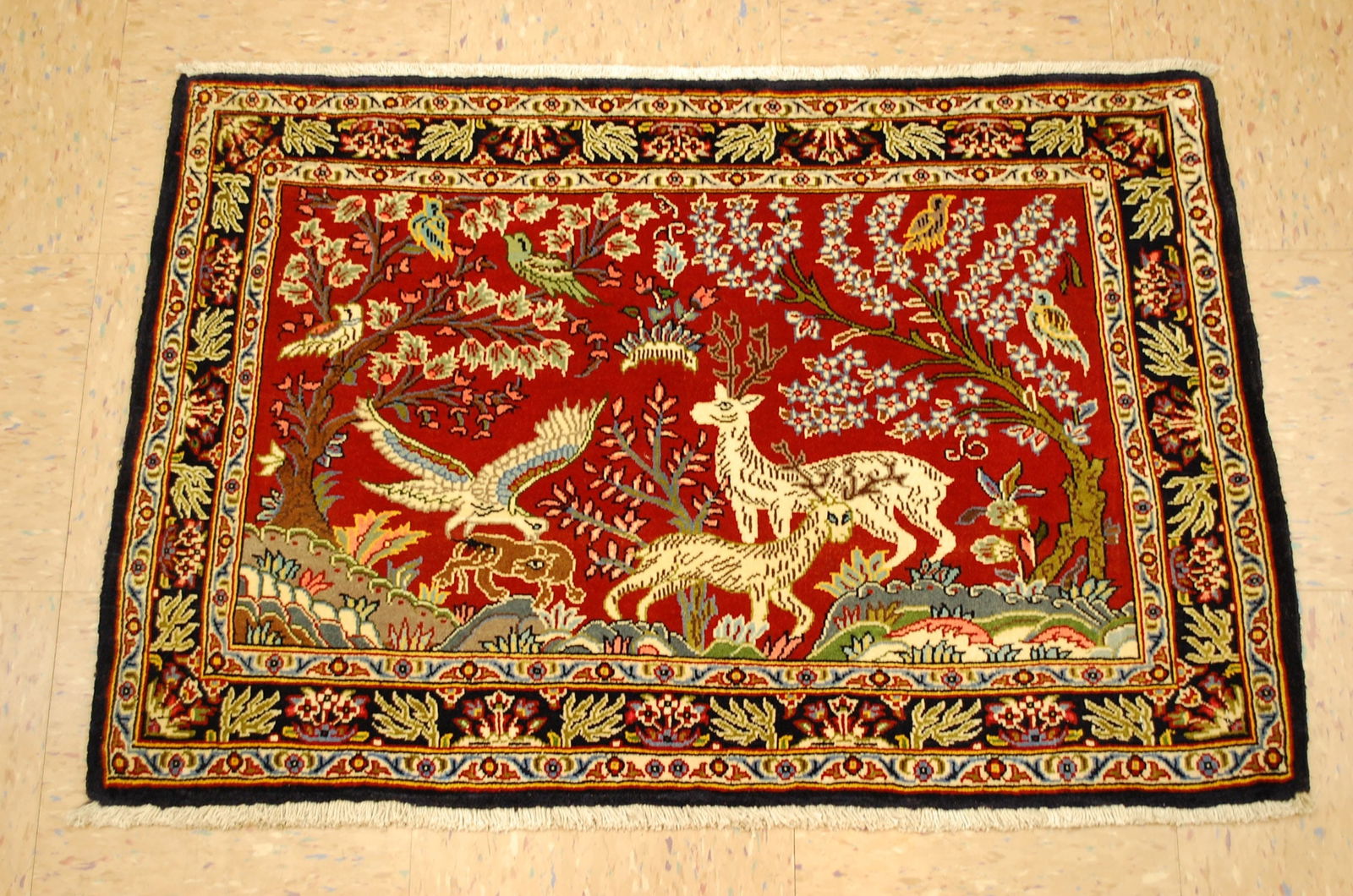 PERSIAN -KESHAN RUG 2'1" x 3'2" (1 of 8)