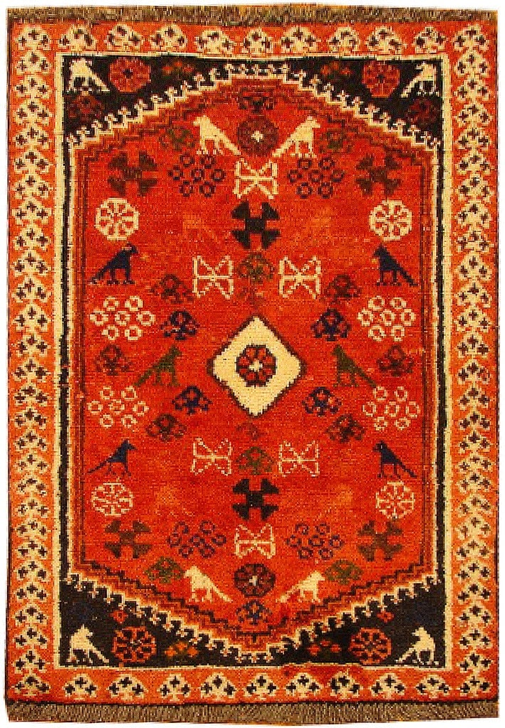 2.3 x 3.6 Red Traditional Hand-knotted Persian Rug 12943 (1 of 6)
