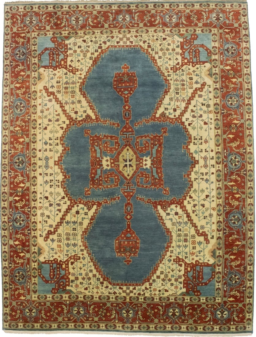 Cream Floral 9X12 Indo-Viss Oriental Rug (1 of 20)