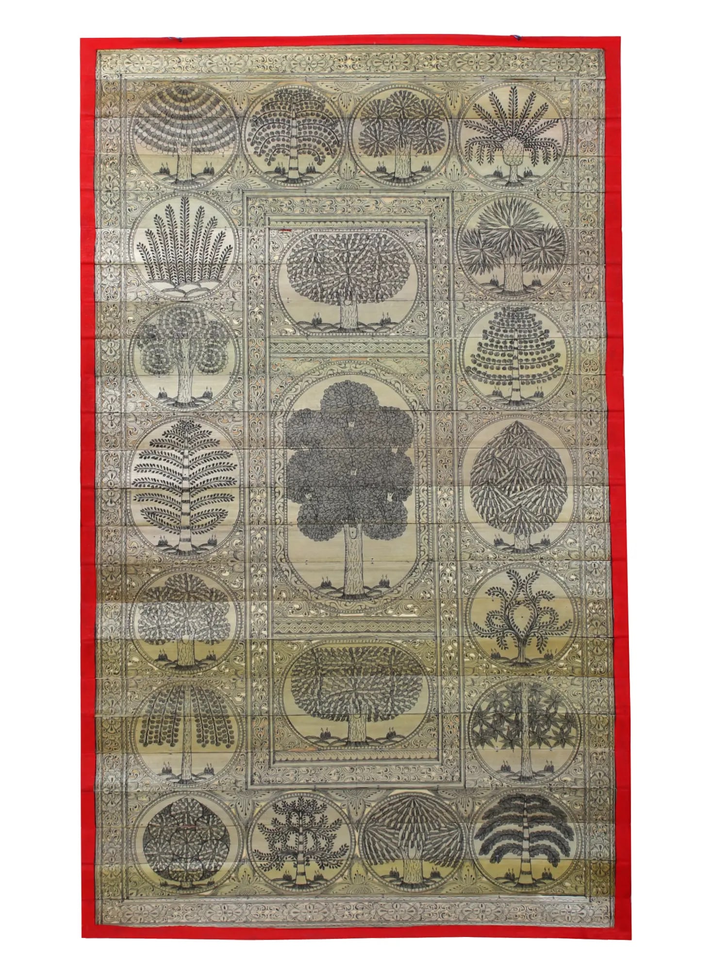 Tree Series 4: Title: Tree Series 4 Description: Specifications WRB244 Artist Rabi Behera Paata painting from OrissaARTIST:RABI BEHERA 30 inch Height X 18 inch Width Weight 300 gm Reserve: $445.00 S