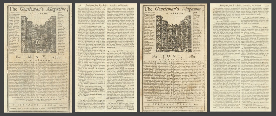 News report George Washington election 1st US President & inaugural journey 1789 (1 of 1)
