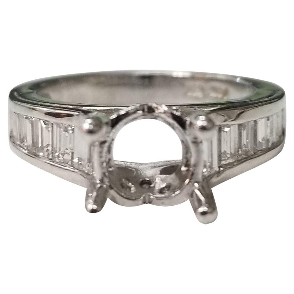 14 Karat White Gold Baguette and Round Ascent Diamond Ring (1 of 20)