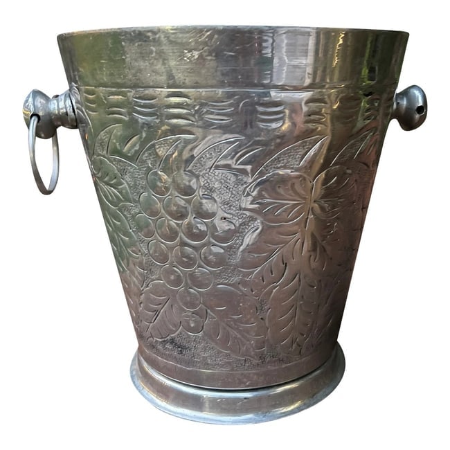1950s Reticulated Hand-Hammered Silver Champagne Ice Bucket (1 of 1)