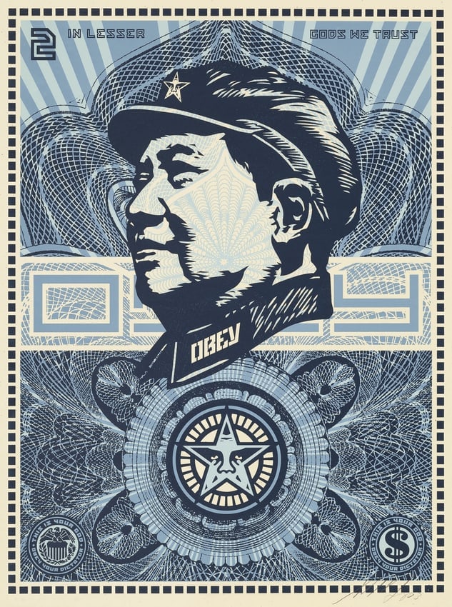 Shepard Fairey Mao Money Print: DescriptionTitle: Shepard Fairey Mao Money PrintDescription: Shepard Fairey Mao Money Print on Board measuring at 18x24 inchesDimensions: 18x24"Reserve: $60.00Shipping:Domestic: Flat-rate of $35.00 to