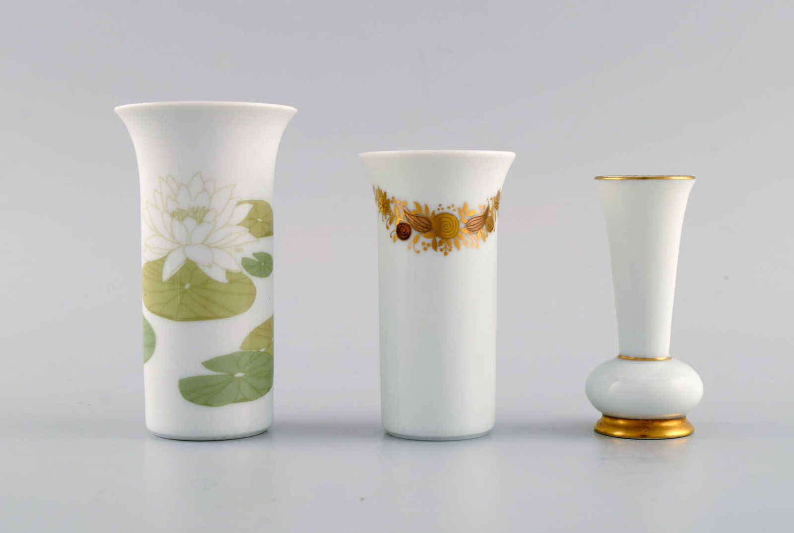 Three Rosenthal porcelain vases. Mid 20th century. (1 of 4)