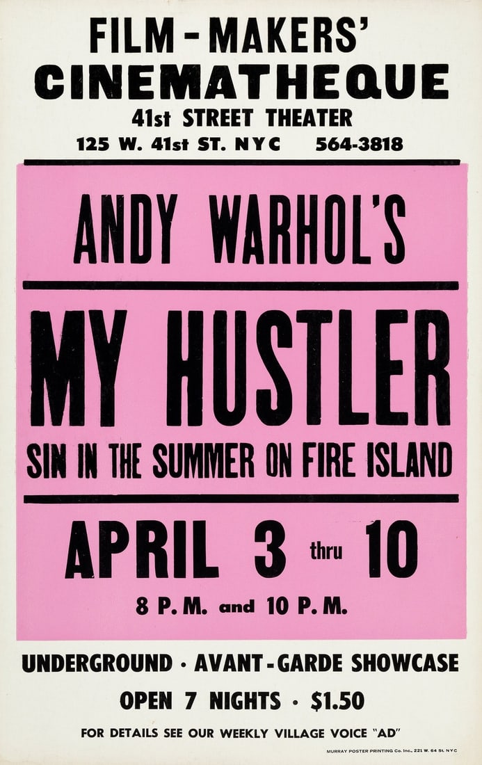 ANDY WARHOL MY HUSTLER POSTER PRINT (1 of 1)