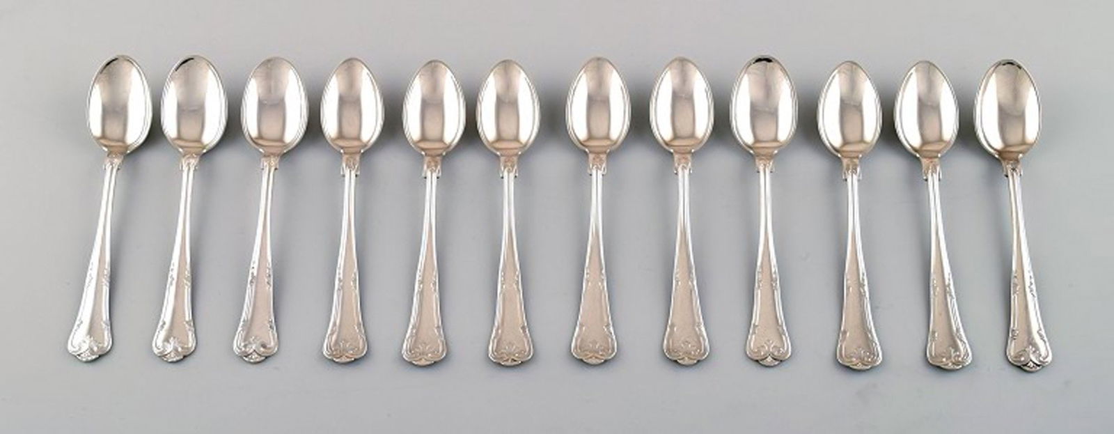 12 Tea spoons, Cohr, Denmark "Herregaard" silver cutlery. (1 of 3)