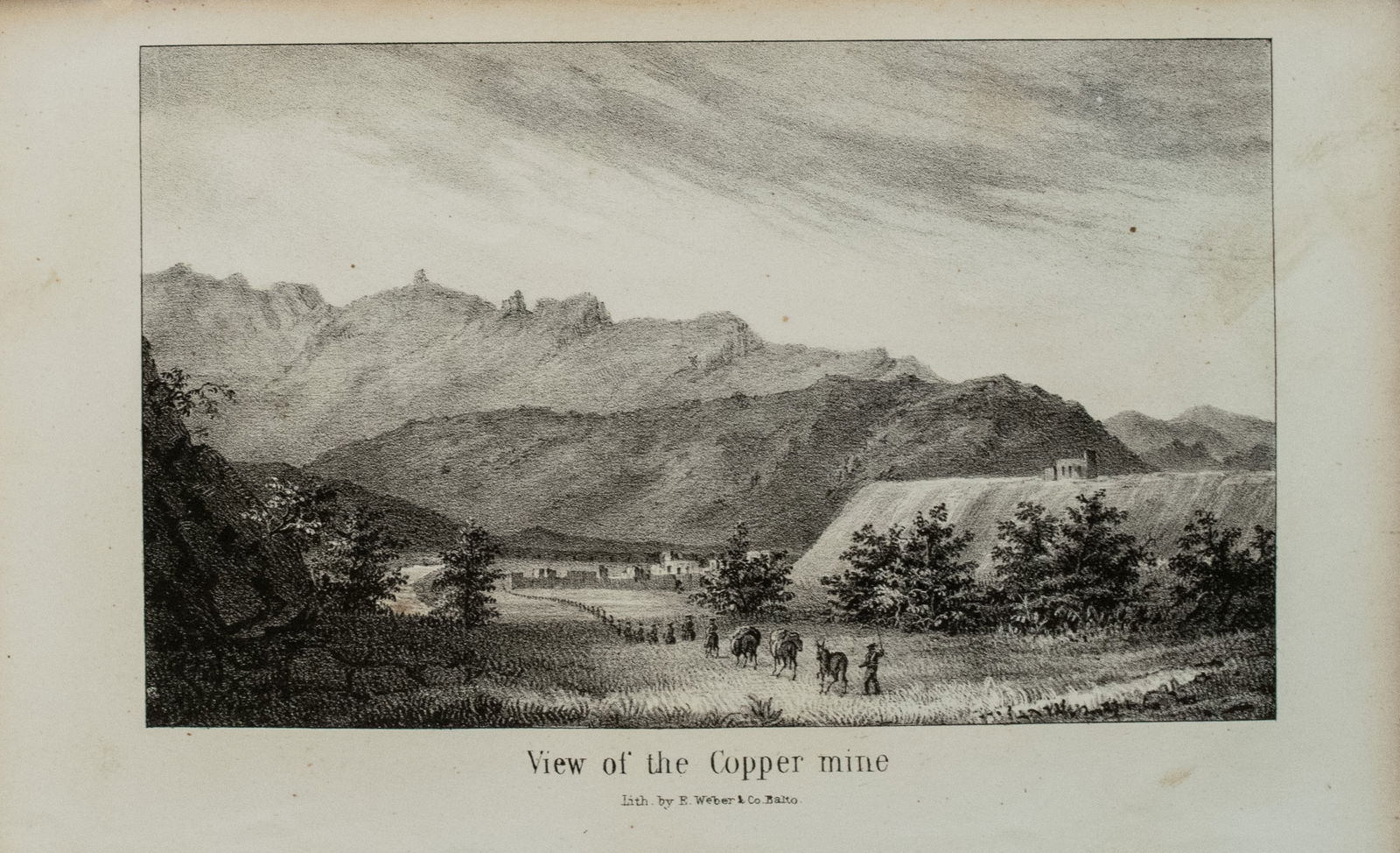 1848 Emory View of a New Mexico Copper Mine -- View of the Copper Mine: Title:1848 Emory View of a New Mexico Copper Mine -- View of the Copper Mine Cartographer:W Emory,li>Year/Place:1848, Washington Map Dimension(in.):4.2 X 6.8 in. Description:This interesting view show