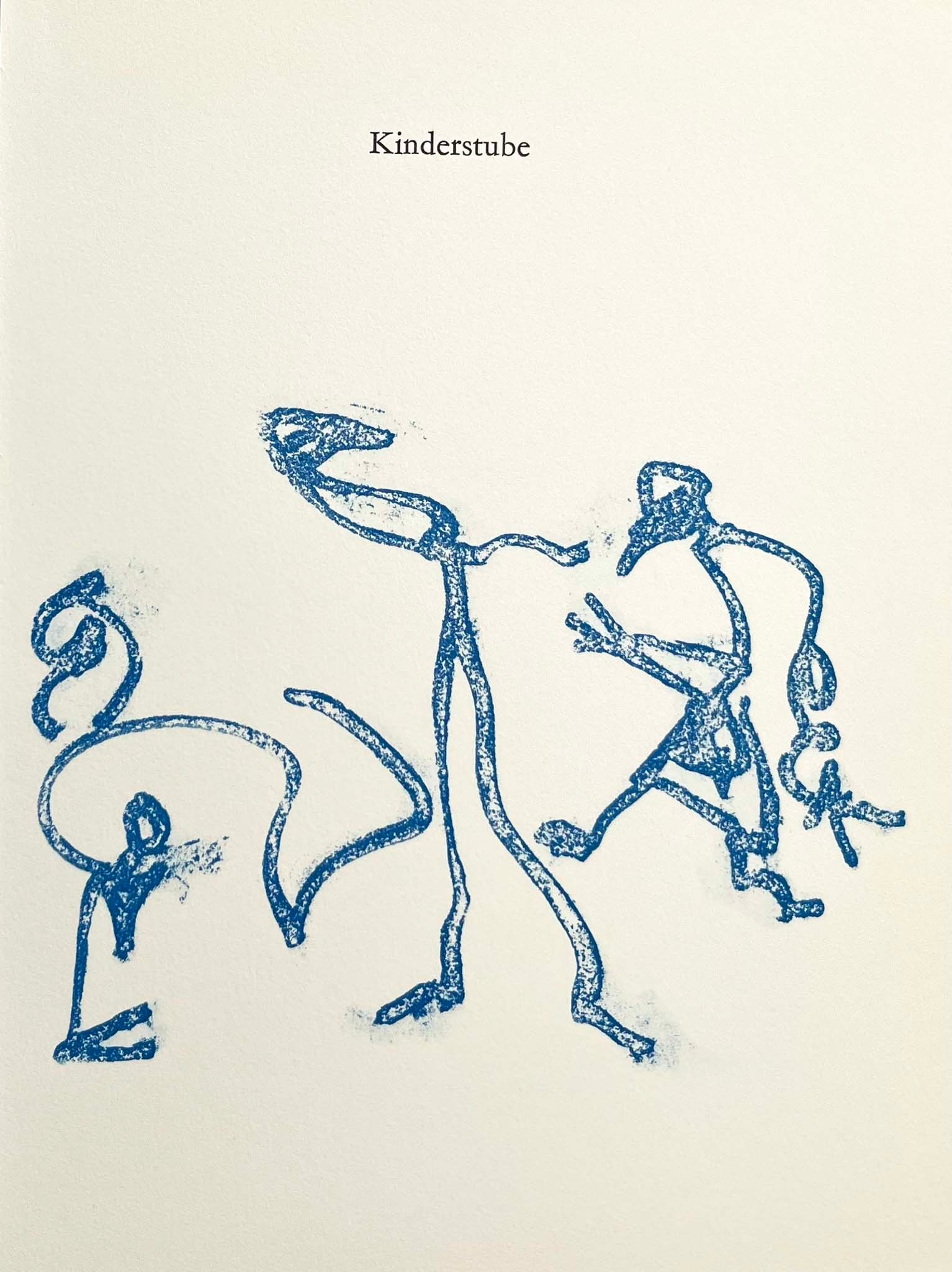 Max Ernst Original Lithograph 1970 Kionderstrube: Artist: Max Ernst \nCountry: Germany / France \nTitle: Kionderstrube \nMedium: Original Lithograph \nMarks: Not signed, not numbered \nPaper: 13 x 9.5 inch \nPrinted: 1970 by Manus Presse \nProvenance