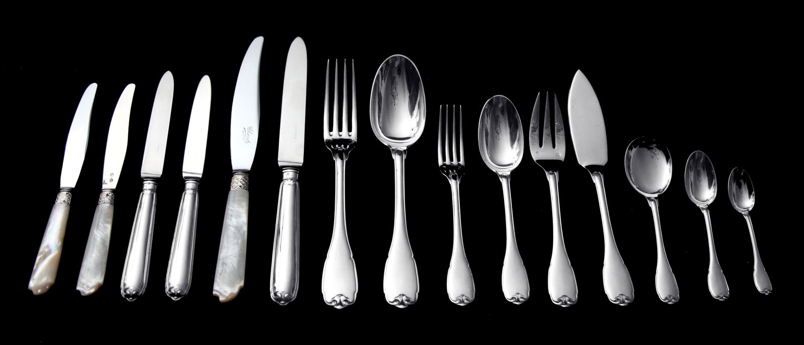 Puiforcat (Hermes) - 299pc. Antique French Sterling Silver Flatware Set, Vauban, Excellent (1 of 17)