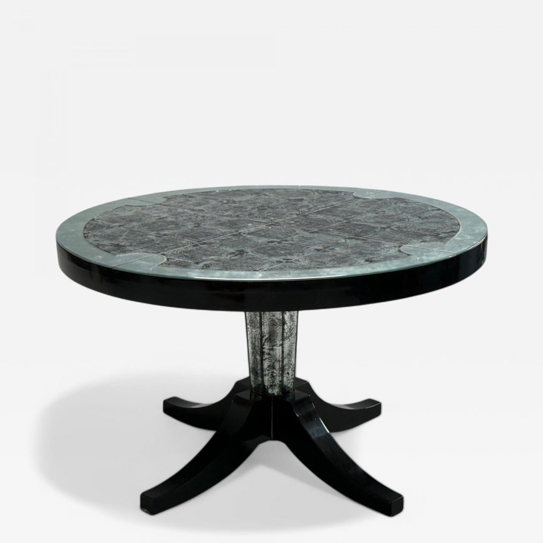 Maison Jansen Style, Hollywood Regency, Eglomise Mirror, Center Table, 20th C (1 of 8)