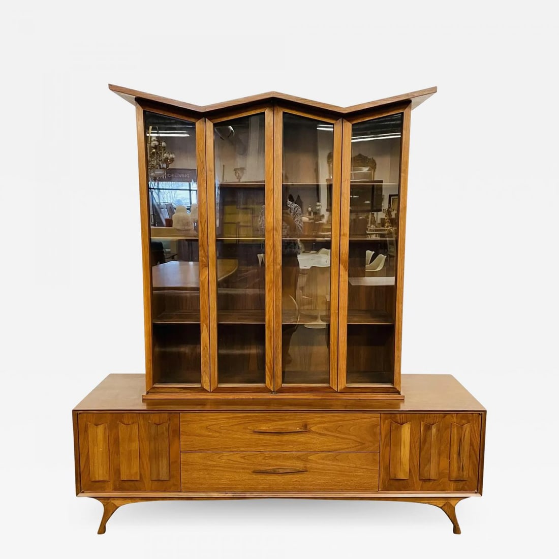 An Irish Mid-Century Modern Breakfront, China Cabinet, Showcase, Display Unit (1 of 8)