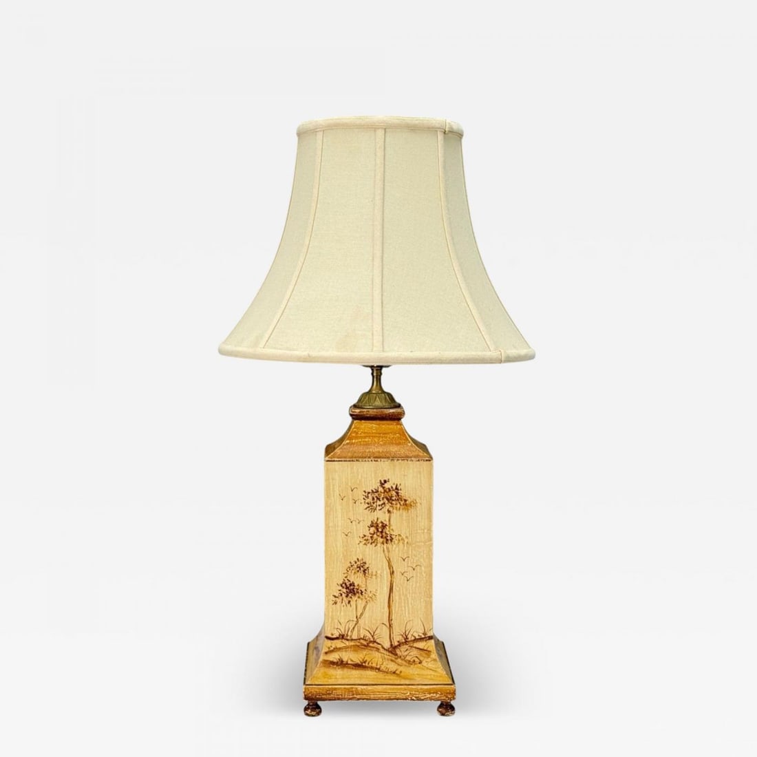 Chinoiserie, Painted Wood, Brass, Table Lamp, USA, 1960s (1 of 9)