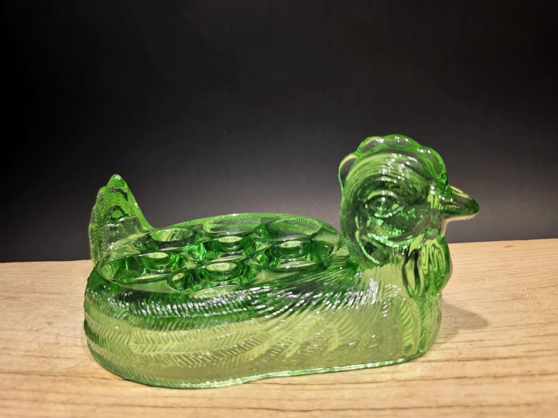 Green Depression Glass Nesting Chicken Egg Holder (1 of 12)