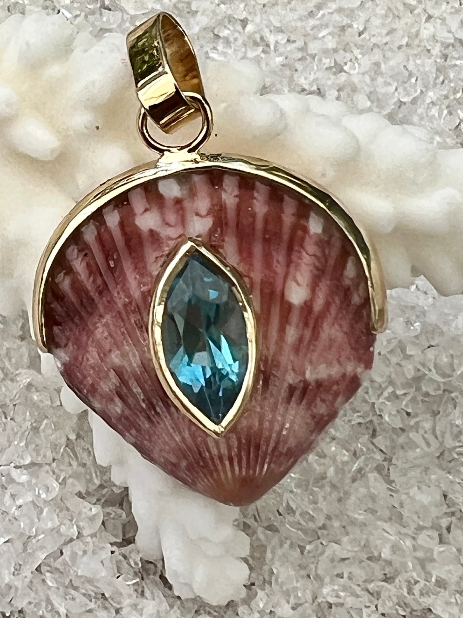 14-Karat Lorelei Scallop Charm with Topaz (1 of 3)