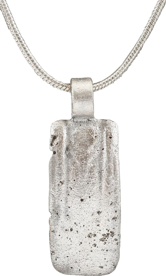 VIKING WOMAN WARRIOR'S BRACELET PENDANT NECKLACE, 10TH-11TH CENTURY AD: Vikings were highly skilled metallurgists, and as a result, breaking metal had supernatural significance for them. Breaking ringjarn (iron rings) as shown on the Larbro Stone, was thought to destroy t