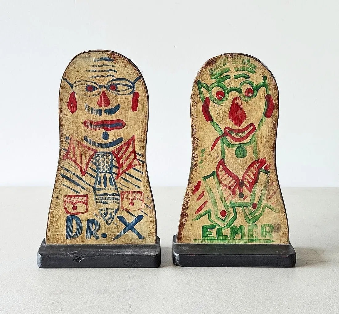 Pair of Carnival Knock Downs Elmer & Dr X Signed (1 of 5)