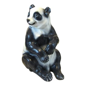 Vintage Marwal Industries Large Panda Chalkware Sculpture