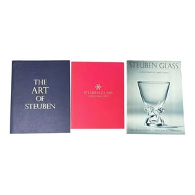 1970s Steuben Art Glass Collector Softcover Books- Set of 3