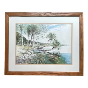 Limited Edition 3/500 Tropical Seascape Watercolor