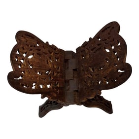 Folding Hand Carved Moroccan Wood Book Holder