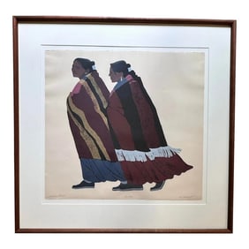 Louis De Mayo "Conversation" 1981 Hand Signed Fine Art Serigraph Limited Edition